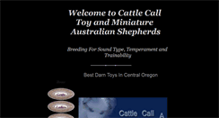 Desktop Screenshot of cattlecalltoyaussies.com